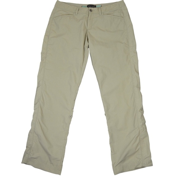 Marmot Nylon Roll Up Hiking Pants, Light Khaki - Size 10 - Picture 1 of 13